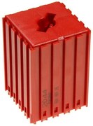 Plastový box pre upínač nástroja typu ABS 25, modul 5x5, 1 dutina, červená