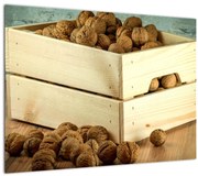 Obraz - Jesenné zátišie s orechmi (70x50 cm)