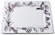 Dekorativní servírovací tác BLANCHE FESTIVE III 31,5 cm bílý s vánočním motivem