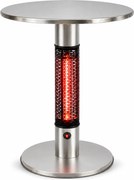 Vyhrievaný terasový stôl s infražiaričom, výška 790 mm, 1500 W, Ø 600 mm, nerezový