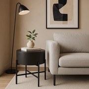 PROXIMA.store - Minimalistický okrúhly konferenčný stolík CEVES FARBA: čierna