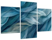 Obraz - Modrobiele vlnky (90x60 cm)