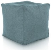 Taburetka melanž tyrkysová kocka Eco