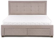 Posteľ Evora 160 béžová/orech