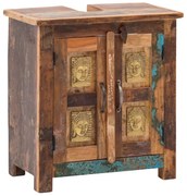 furniture-nabytek.cz - Masívna skrinka umývadla Sumana z recyklovaného dreva, lakovaná, hnedá – 52×30×60 cm