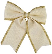 Vánoční dekorativní mašle Santa Lila 18x20 cm béžová