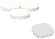 Sada 3 inteligentných stmievateľných LED žiaroviek GX53 RGB 9W 806LM 2700K-6500K vrátane Zigbee Smart Hub
