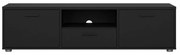Čierny TV stolík 147x38 cm Media – Tvilum