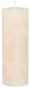 Krémová rustikálna valcová sviečka Macon Variant: Ø: 7cm, V: 20cm, 80hod