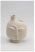 Béžová keramická ručne maľovaná váza Spherical Face – Kare Design