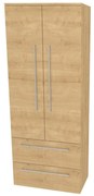 Mereo Bino, kúpeľňová skrinka vysoká 163 cm, dvojitá, Multidecor, Dub Arlington, MER-CN699DARL
