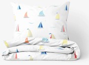 Goldea bavlnené posteľné obliečky - plachetnice 140 x 220 a 70 x 90 cm