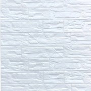 Samolepiace penové 3D panely 0001, rozmer 70 x 77 cm, ukladaný kameň krémovo biely, IMPOL TRADE