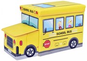 Dětský skládací úložný box Bus žlutý