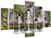 Obraz - Kamenný múr, Hamburg, Nemecko (150x105 cm)