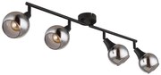 Globo 57904-4 - Bodové svietidlo GLYPTAR 4xE14/40W/230V čierna