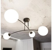 Luster na tyči PREGOS 4xE14/10W/230V čierna