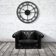 Dekorstudio Kovové hodiny na stenu Vintage retro 80cm - čierne