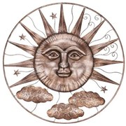 Slnko a oblaky - kovová nástenná dekorácia pr. 65cm