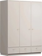 Šatníková skriňa Lorini 150 cm - kašmírová / zlaté úchytky T