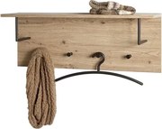 Nástenný šatníkový panel Parma, šírka 80 cm, dub/čierny%