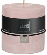 Ružová nevonná sviečka valec XL -o 10 * 10 cm / 80h