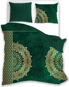 Bavlnené obliečky MANDALA - zelené - 140x200 cm