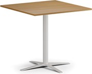 Konferenčný stolík AURA, 60x60 cm, biela podnož, buk
