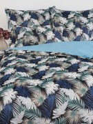 Predĺžené obliečky mikroplyš Digital – Taisa zeleno/modrá