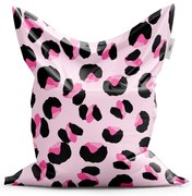 Sablio Sedací vak Ružový gepard - 150x100 cm