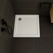 Erga Laos, štvorcová sprchová vanička 70x70x5cm, akrylát, biela lesklá, ERG-V06-ACR-7070S-WH-CR