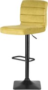 Barová stolička s operadlom SOFOTEL Drava - žltá