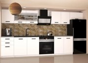 Kuchynská linka Belini 240 cm biely mat s pracovnou doskou Ella2  TOR ELLA2/3/WT/WT/0/B1