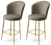Súprava barových stoličiek Fora Cappuccino and Gold, 2 ks, 2 ks