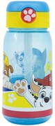 Plastová fľaša na pitie so slamkou a viečkom Tlapková patrola - Paw Patrol - 510 ml