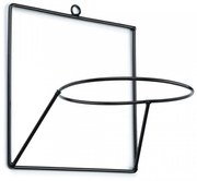 Nástenný stojan na kvetináče LOFT čierny