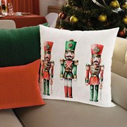 INTERMEDIC SK | Obliečka na vankúš Velvet Biela, 3 Luskáčiky 40x40 cm