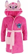 Dievčenský coral fleece župan s kapucňou Lilo & Stitch - Angel, 122 / 128