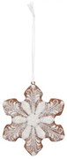 Závesná dekorácia perníková vločka Frosted Ginger - 9*1*10 cm