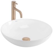 Rea Anika, umývadlo na dosku 405x405x120 mm, biela lesklá, REA-U6367