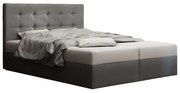 Manželská posteľ  Boxspring 140 cm Duel 1 (sivá) (s matracom a úložným priestorom). Akcia -19%. Vlastná spoľahlivá doprava až k Vám domov. 1046426