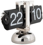 Stolové preklápacie hodiny Karlsson Small Flip KA5955SI – strieborné, 20,5 cm