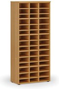 Triediaci regál PRIMO WOOD, 800 x 420 x 1781 mm, 45 priehradok, buk