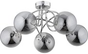 Prisadený luster BANKO 5xE14/10W/230V lesklý chróm