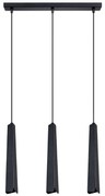 Závesné svietidlo Prysm, 3x čierne kovové tienidlo