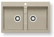 Pyramis 70053101 - Kuchynský drez SPARTA 78x50 cm granit/béžová