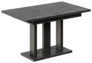 Rozkladací stôl Appia 130/210x80cm Mat čierne nohy/Betón Tmavý