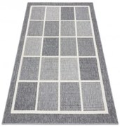 Koberec SPRING 20426332 štvorce, ramka - sivý