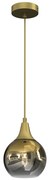 Závesné svietidlo Monte, 1x zlaté sklenené tienidlo, (fi 15cm), g