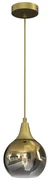 Závesné svietidlo Monte, 1x zlaté sklenené tienidlo, (fi 15cm), g
